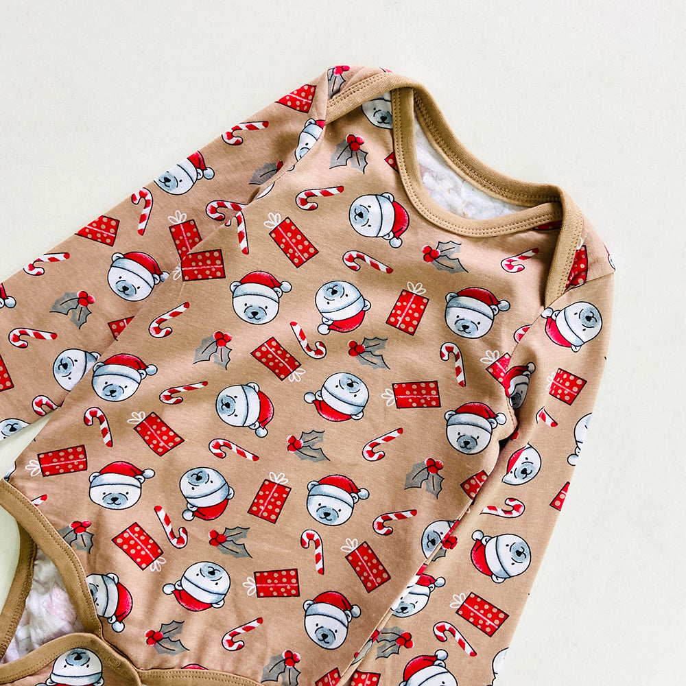 Pack of 3 Toddler Baby Full Sleeve Bodysuit Printed Cotton Romper