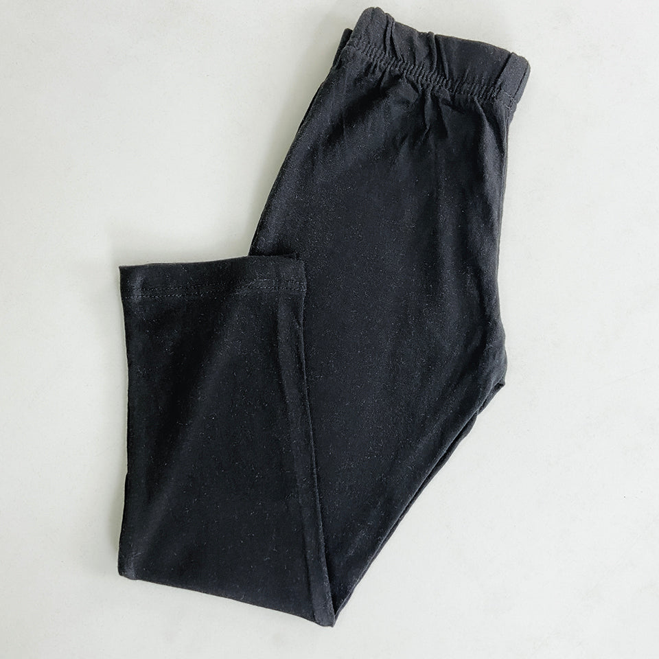 Girls Regular Waist Cotton Jersey Leggings