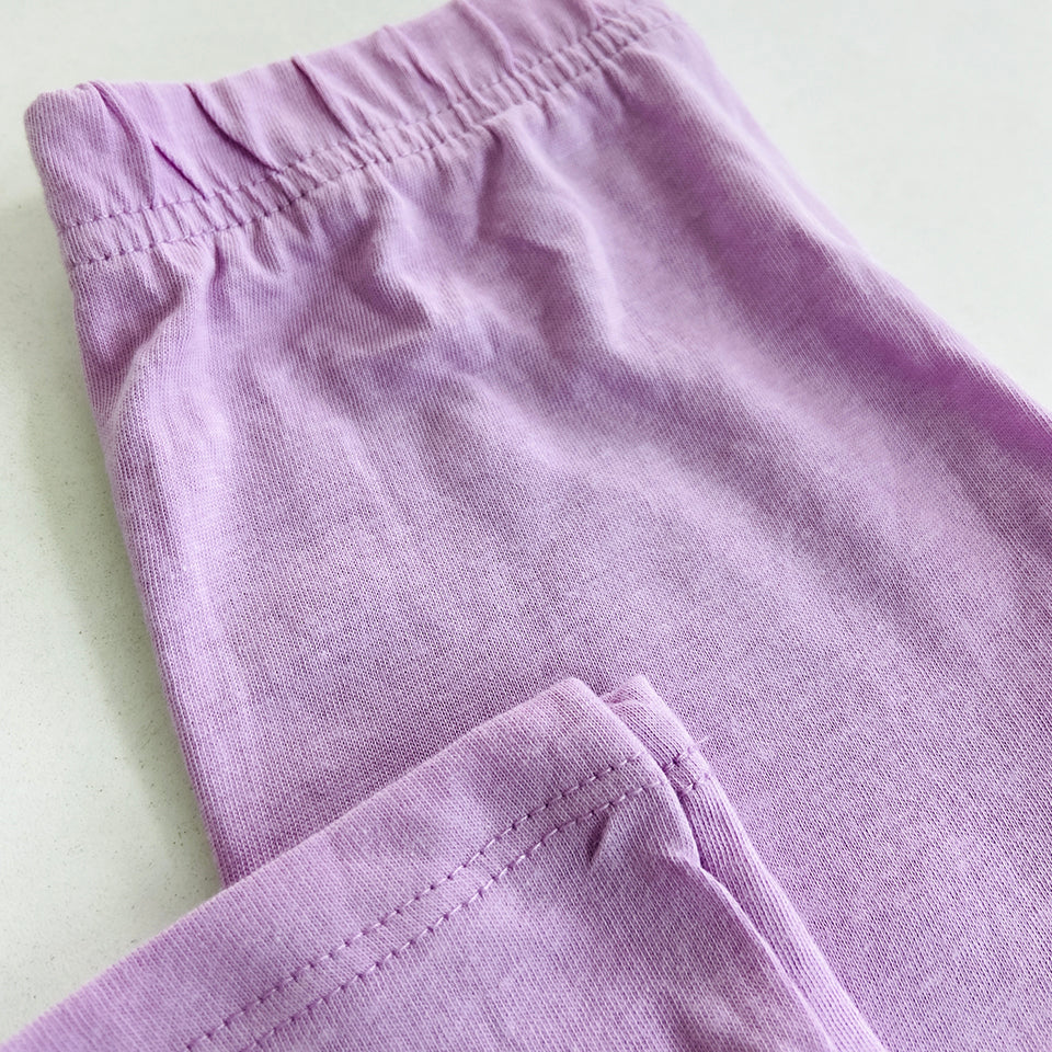 Girls Regular Waist Cotton Jersey Leggings