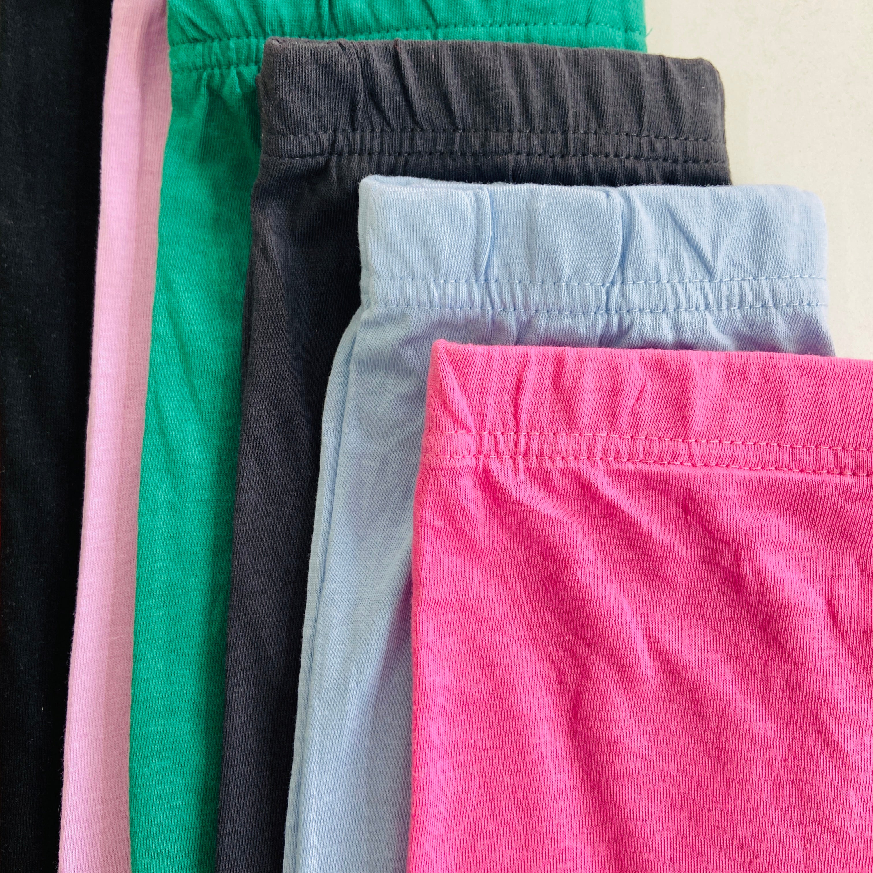 Girls Regular Waist Cotton Jersey Leggings