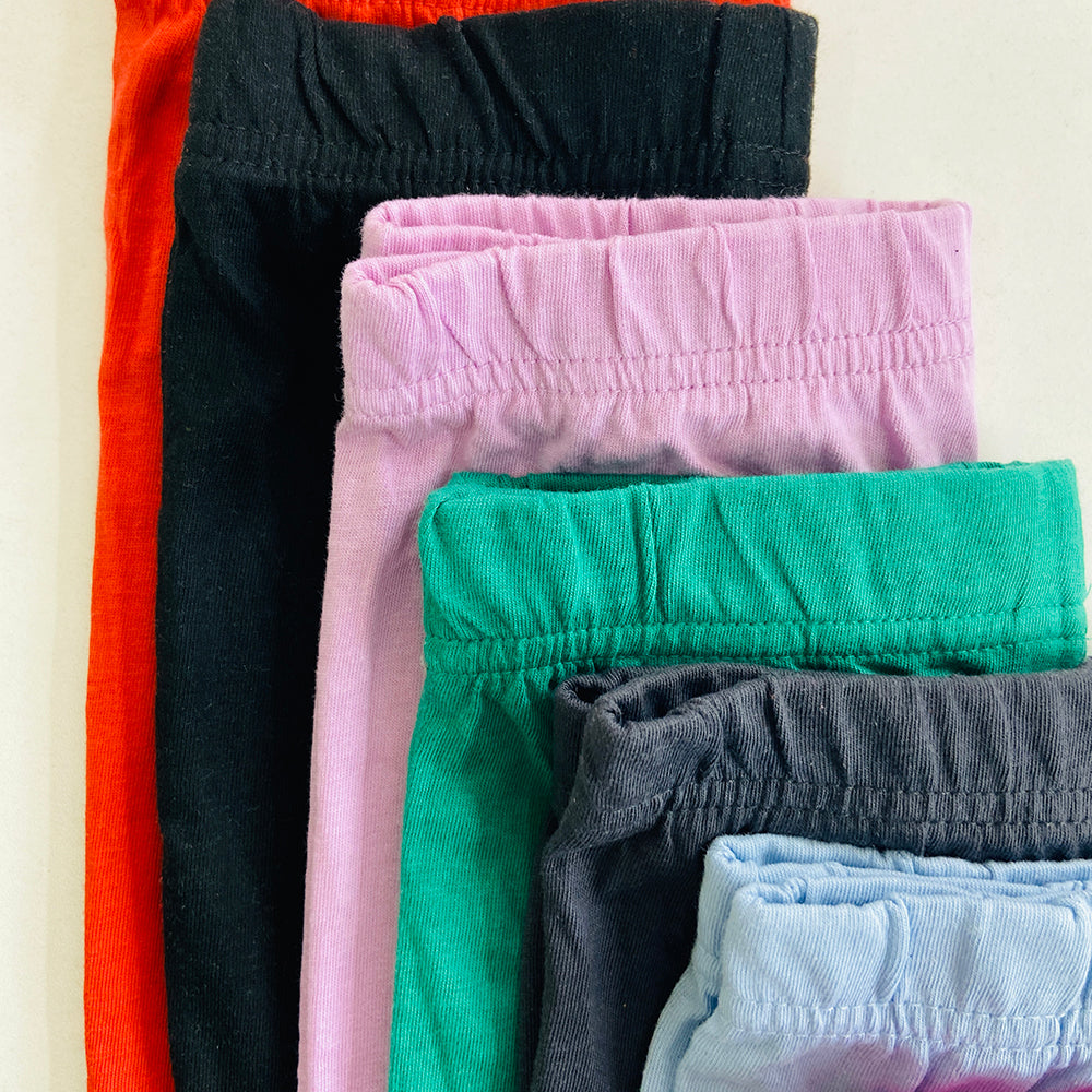 Girls Regular Waist Cotton Jersey Leggings
