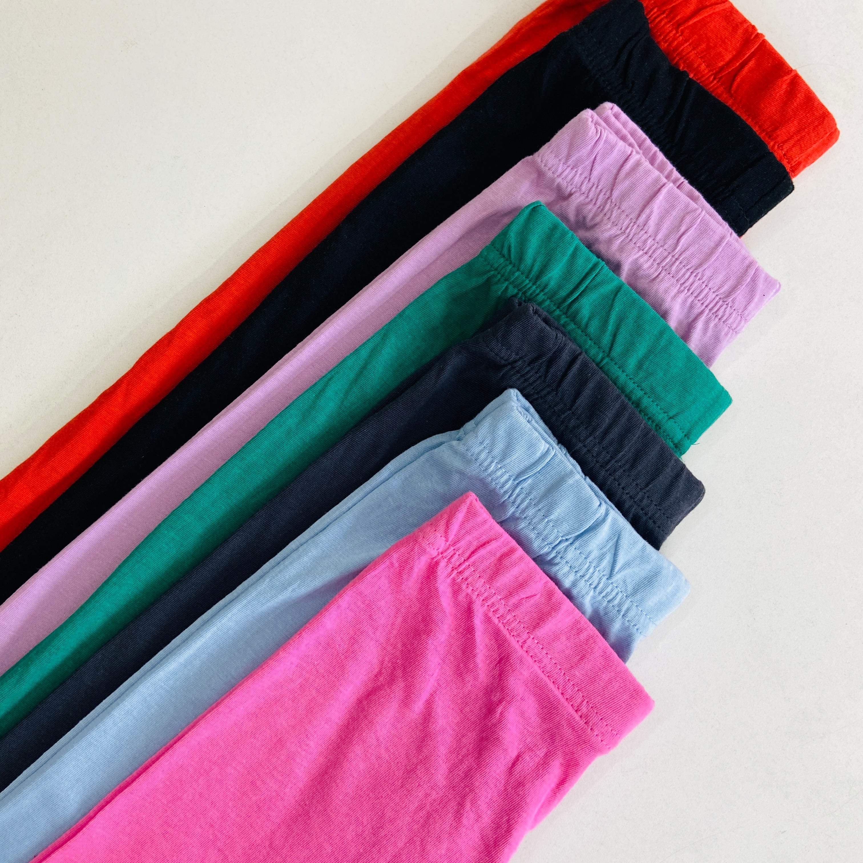 Girls Regular Waist Cotton Jersey Leggings