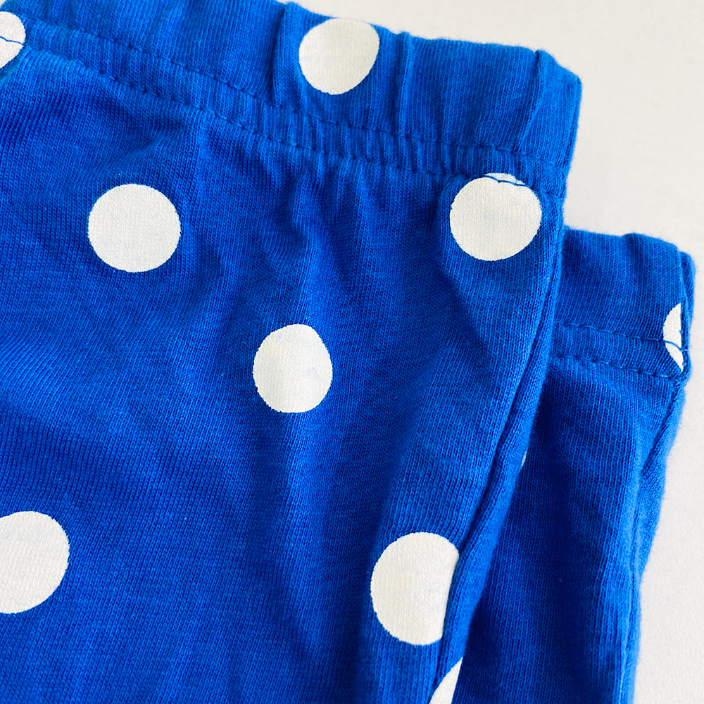 Girls Elasticated Printed Cotton Pajama With Ankle Cuff