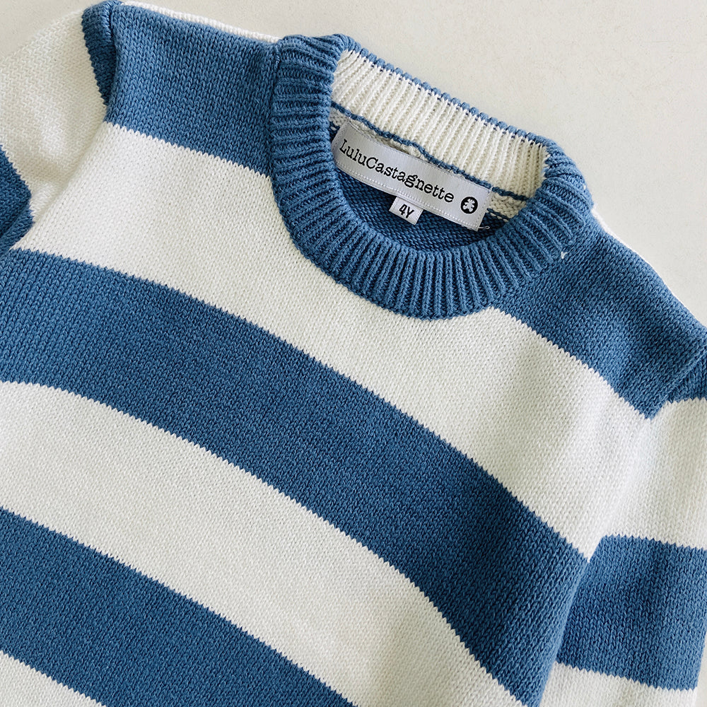 Boys Long Sleeve Striped Pullover Sweater