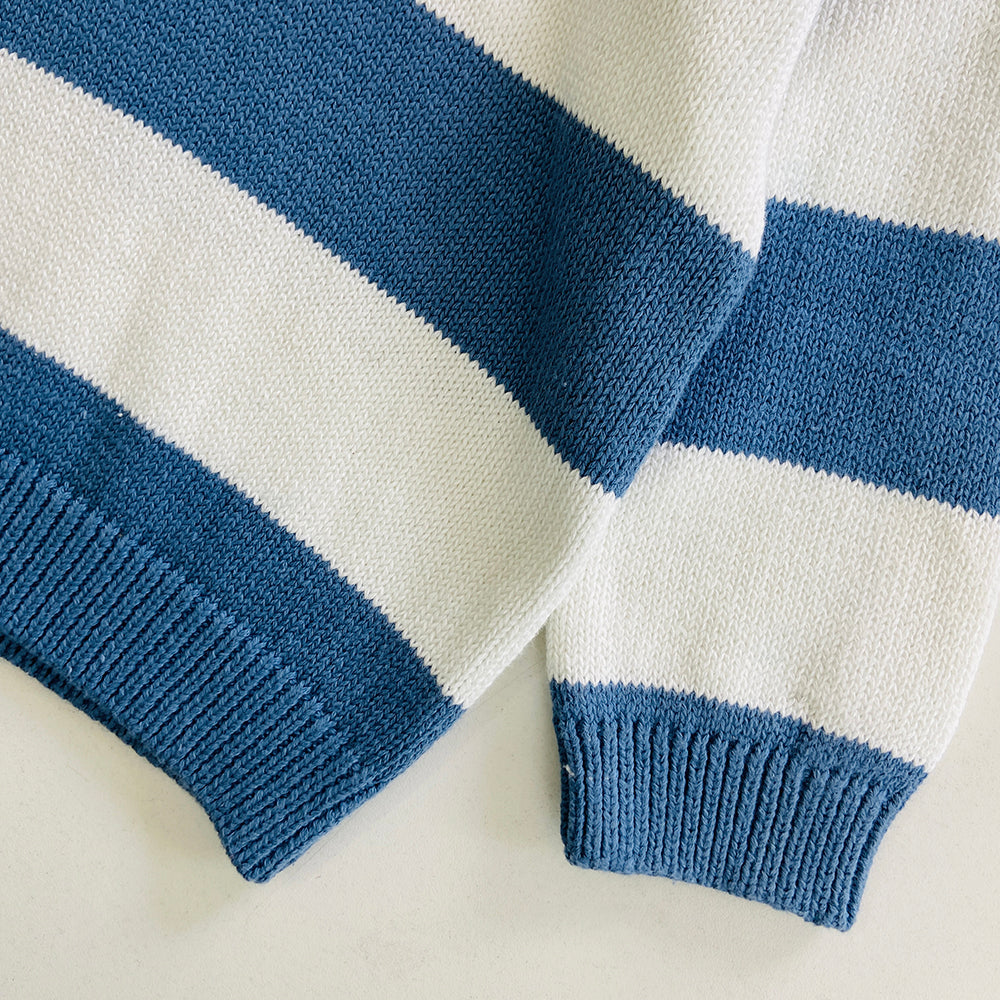 Boys Long Sleeve Striped Pullover Sweater