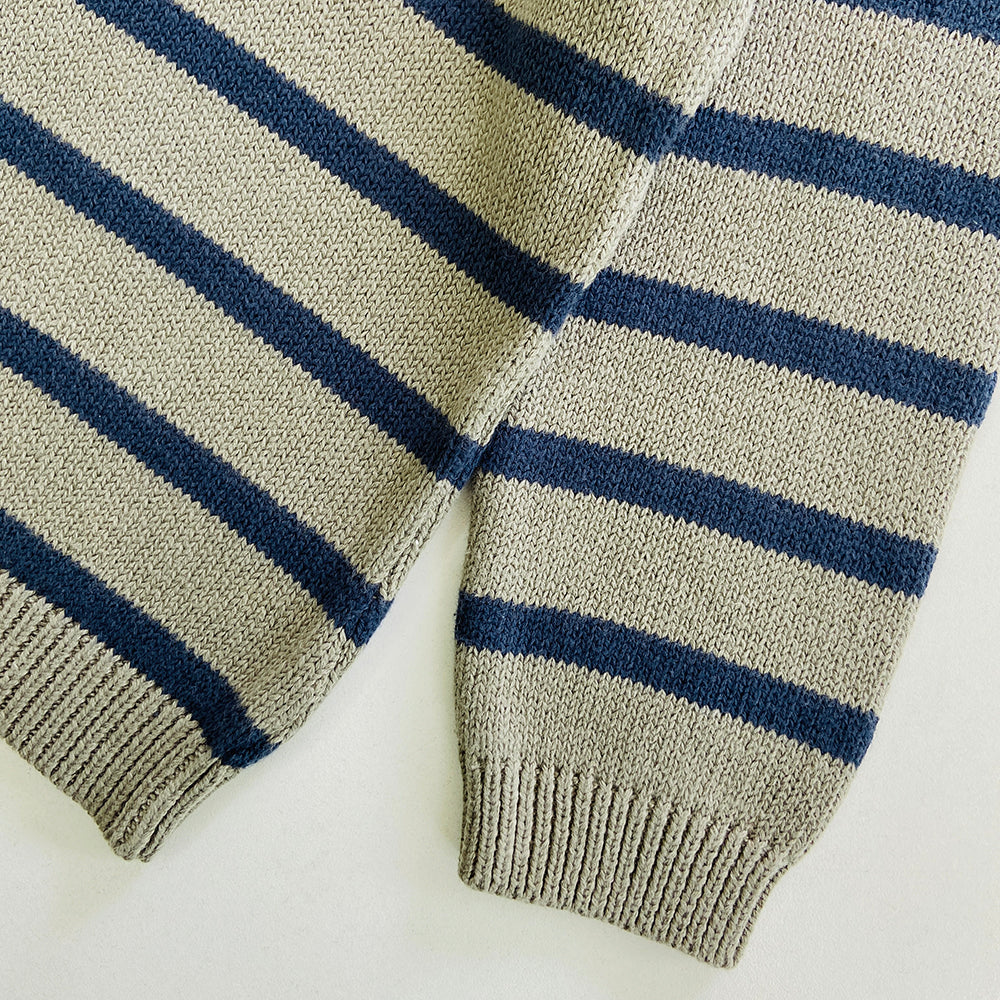 Boys Long Sleeve Striped Pullover Sweater