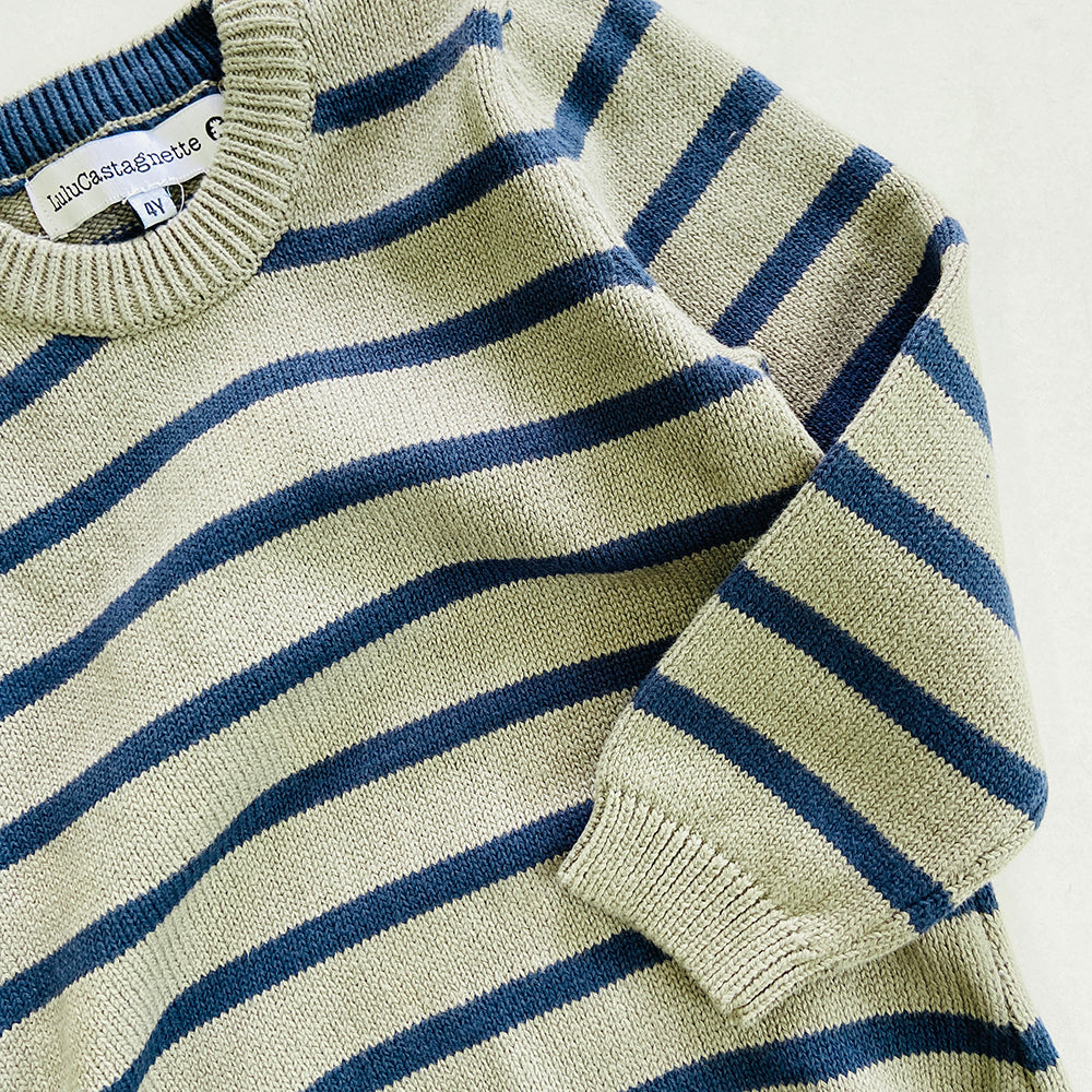 Boys Long Sleeve Striped Pullover Sweater