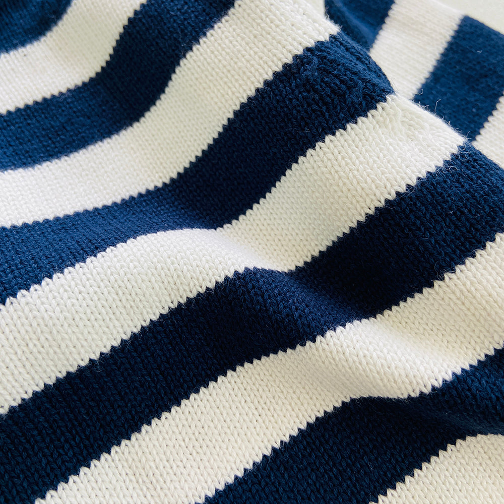 Toddler Baby Long Sleeve Striped Knit Cotton Jumper