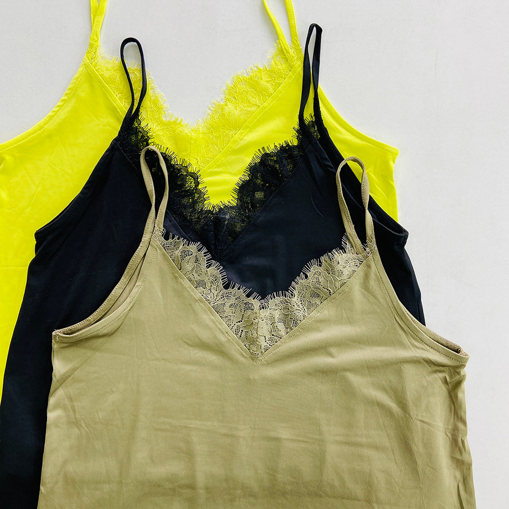 Womens Lace Top with Spaghetti Straps