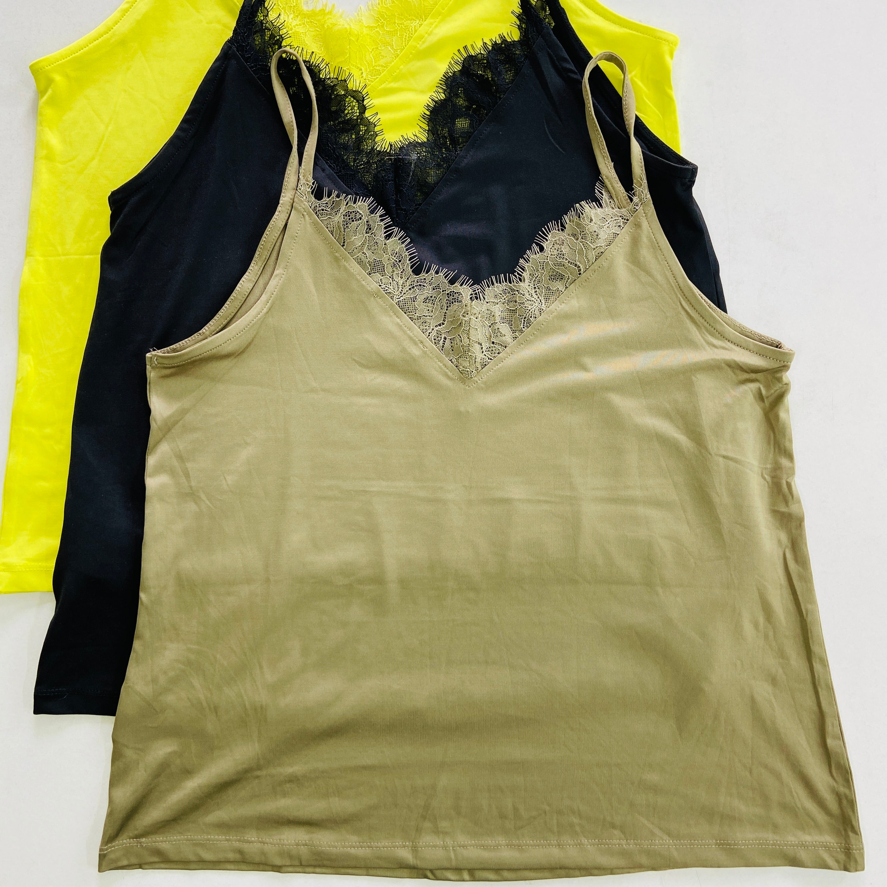 Womens Lace Top with Spaghetti Straps