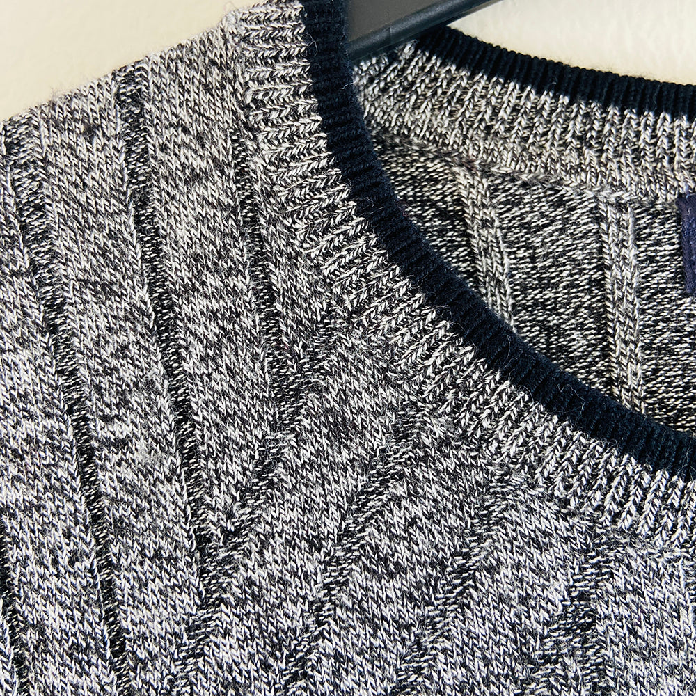 Ladies Short Sleeve Ribbed Knit Sweater Jumper