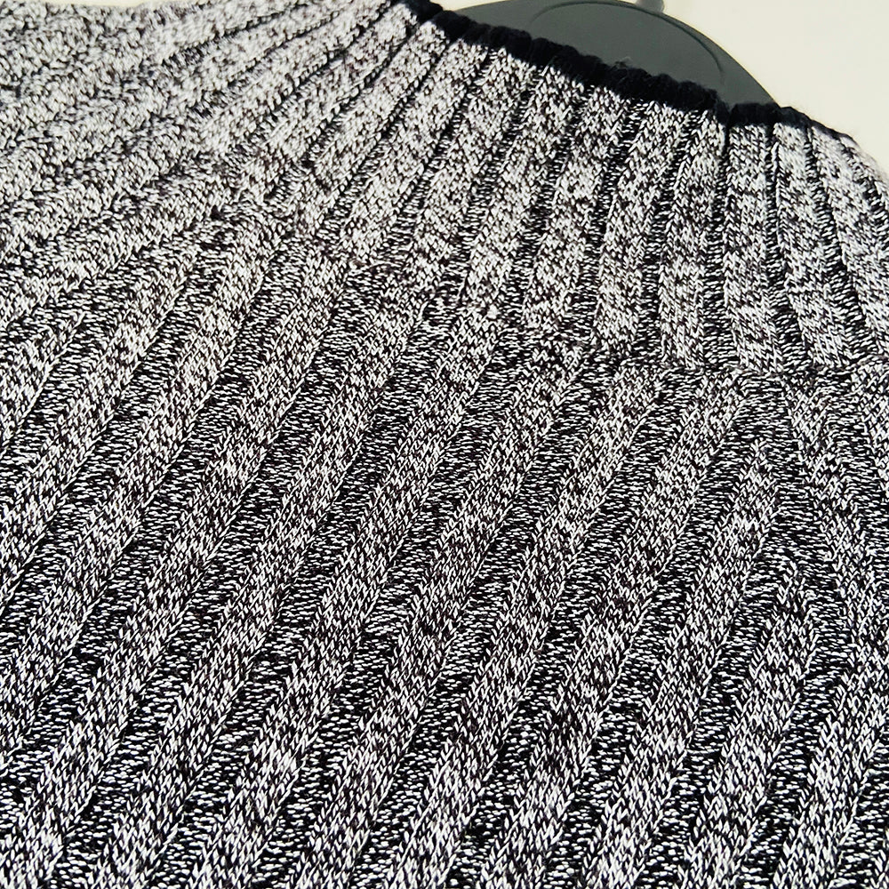 Womens Ribbed Funnel Neck Sleeveless Jumper