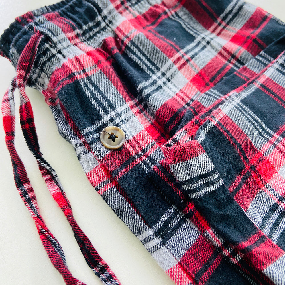 Mens Flannel Side Pocket Cotton Lounge Pajama Trouser