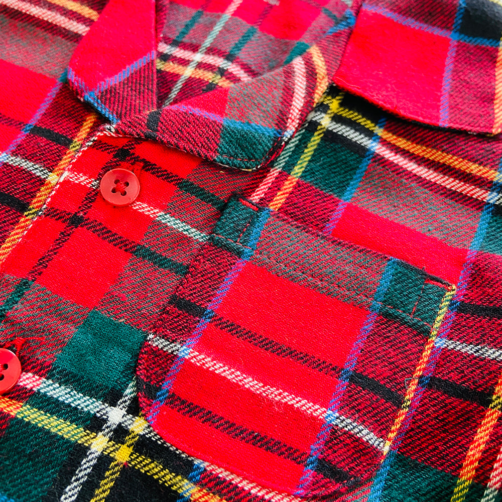 Toddler Baby Checked Flannel Night Pyjama Set