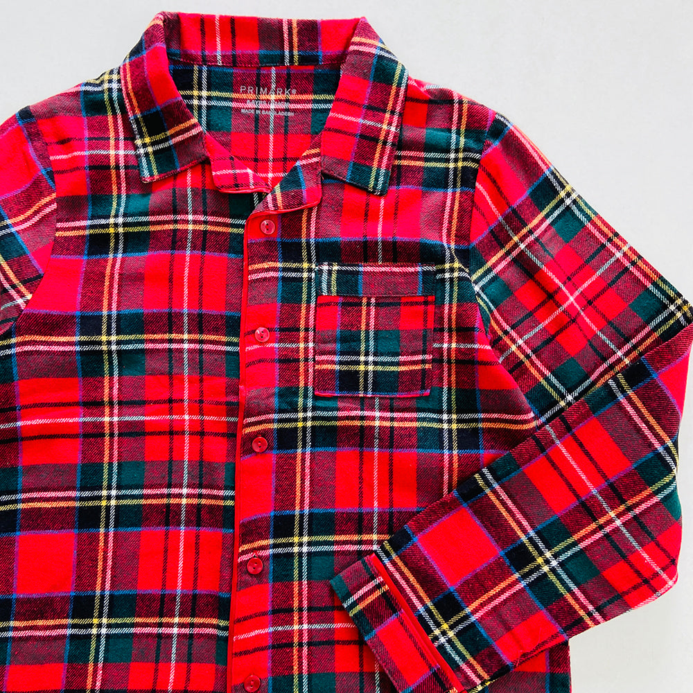 Kids Checked Flannel Night Pyjama Set (4-14 Years)