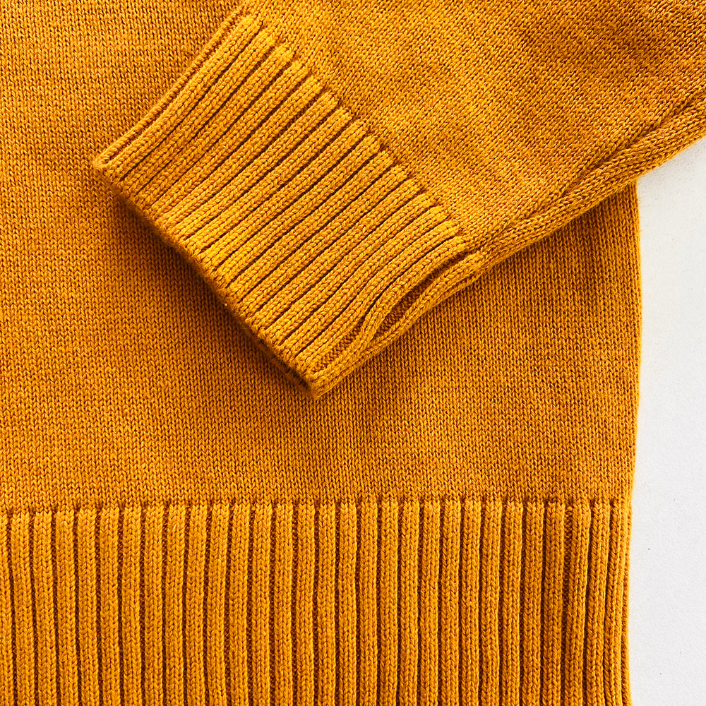 Boys Long Sleeve Solid Pullover Sweater