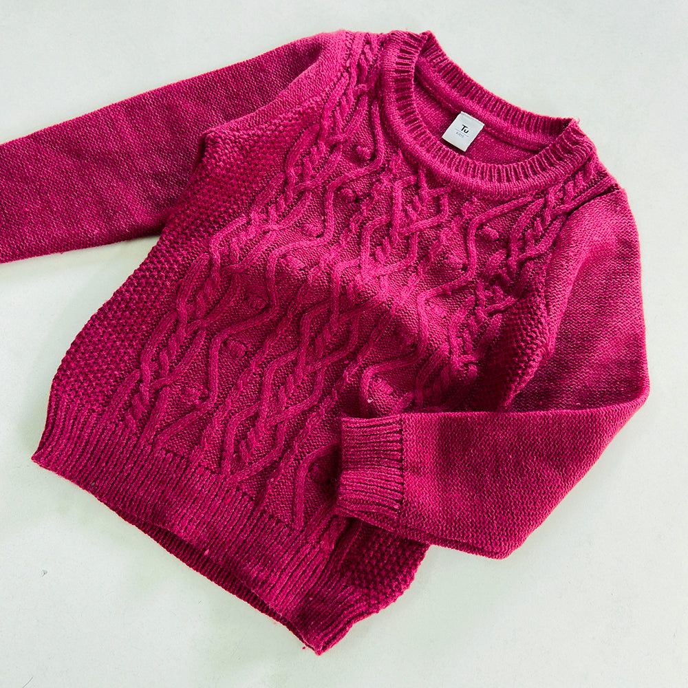 Boys Long Sleeve Solid Pullover Sweater