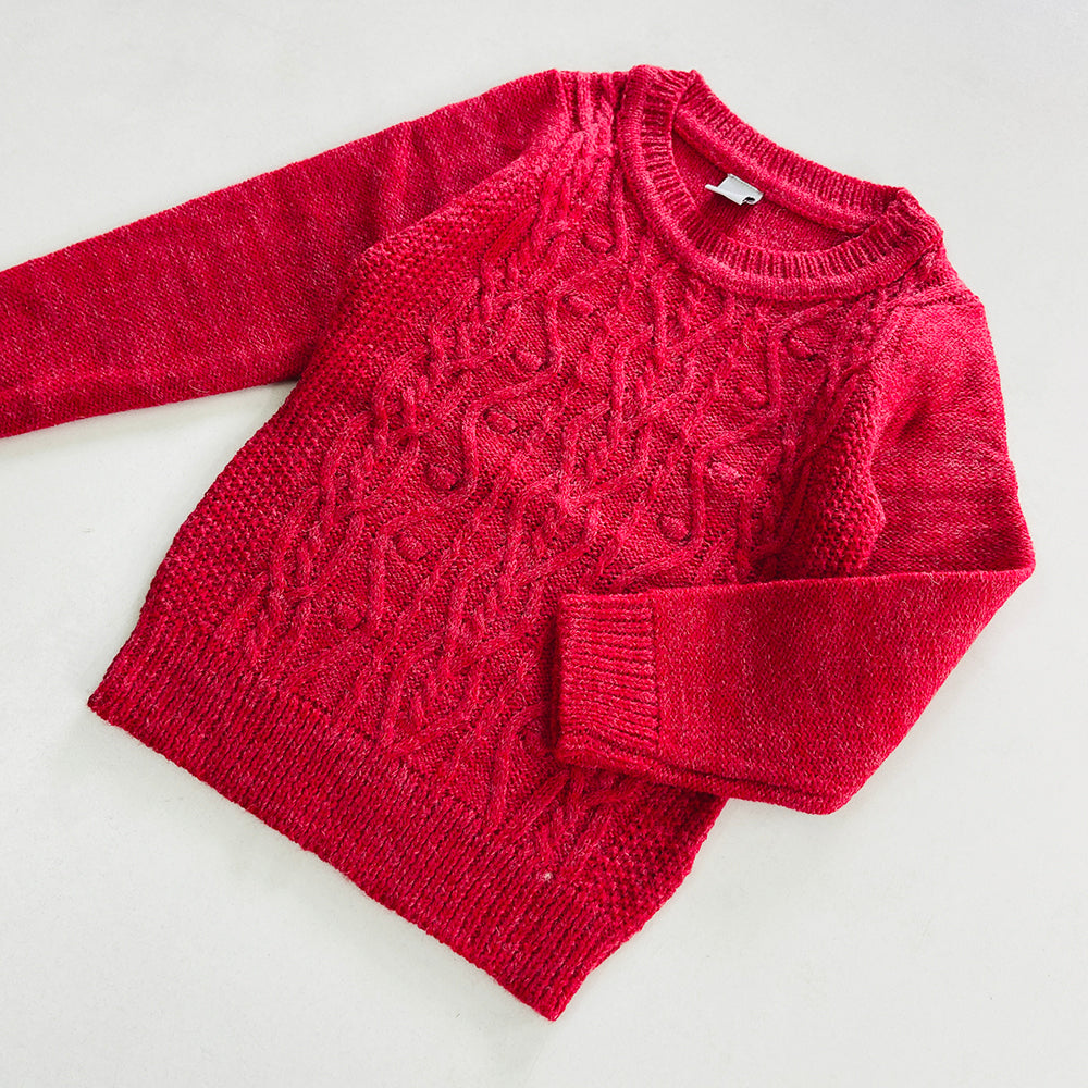 Boys Long Sleeve Solid Pullover Sweater
