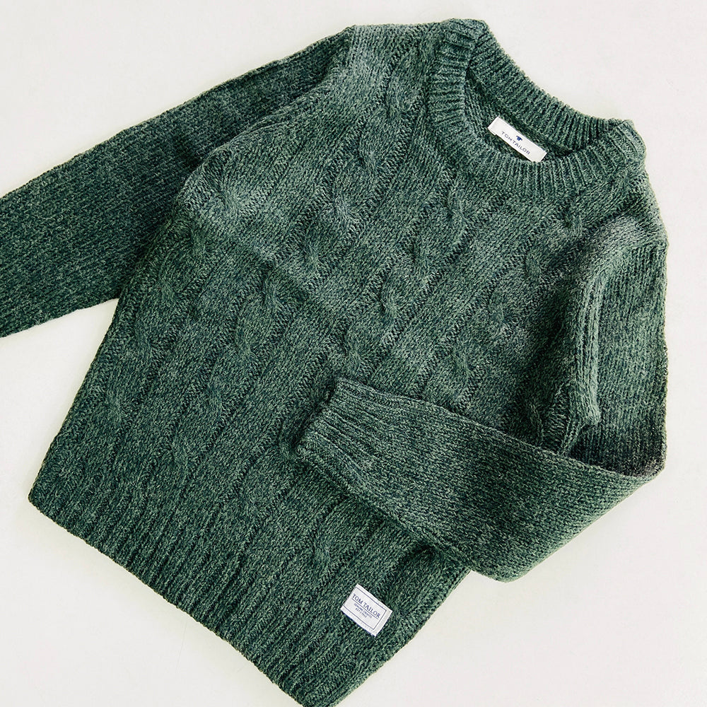 Boys Long Sleeve Solid Pullover Sweater