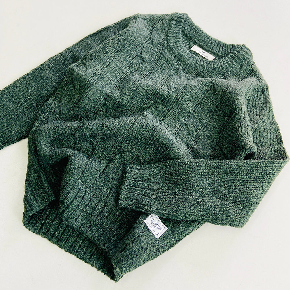 Boys Long Sleeve Solid Pullover Sweater