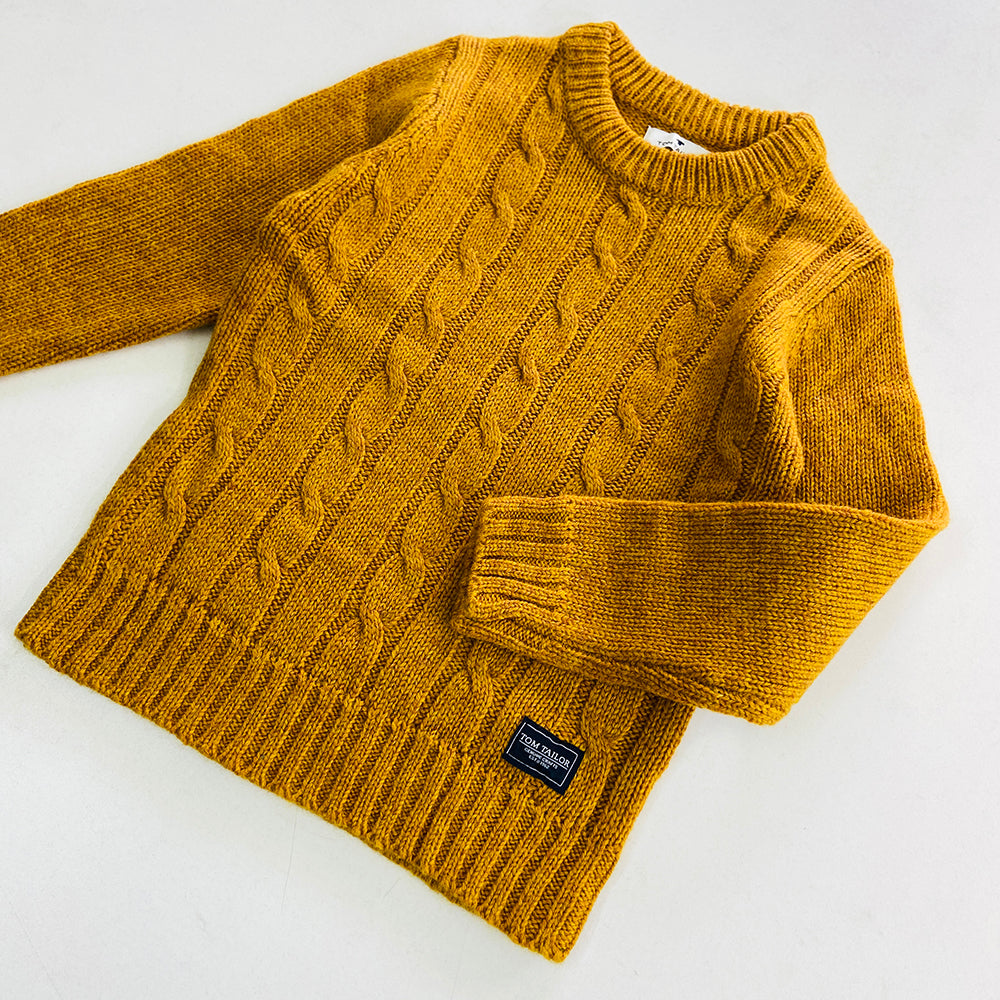 Boys Long Sleeve Solid Pullover Sweater