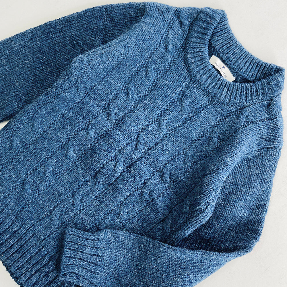 Boys Long Sleeve Solid Pullover Sweater