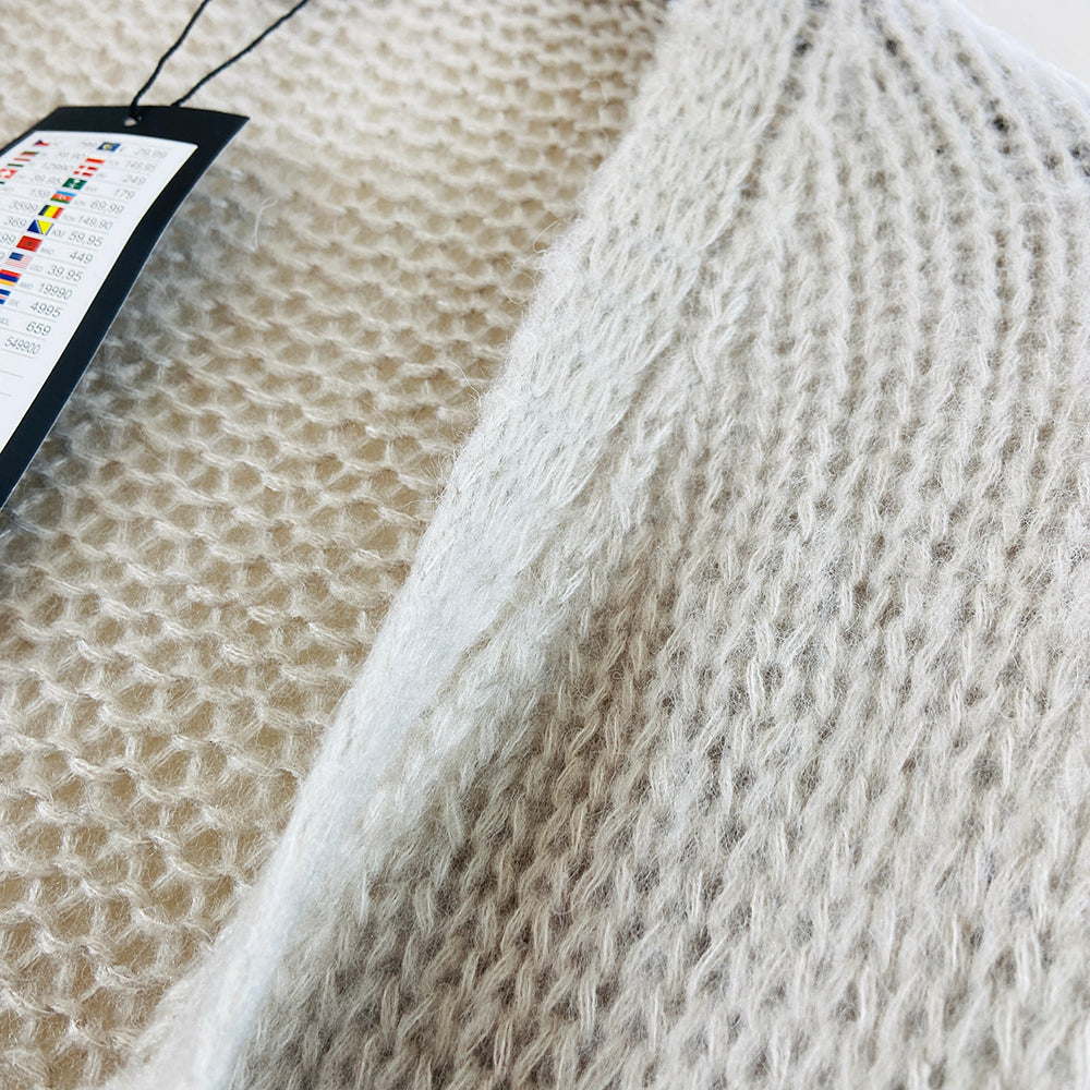 Womens Long Waffle Knit Open Cardigan