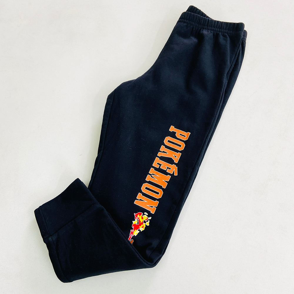 Kids Elastic Waist Fleece Lining Cotton Trouser