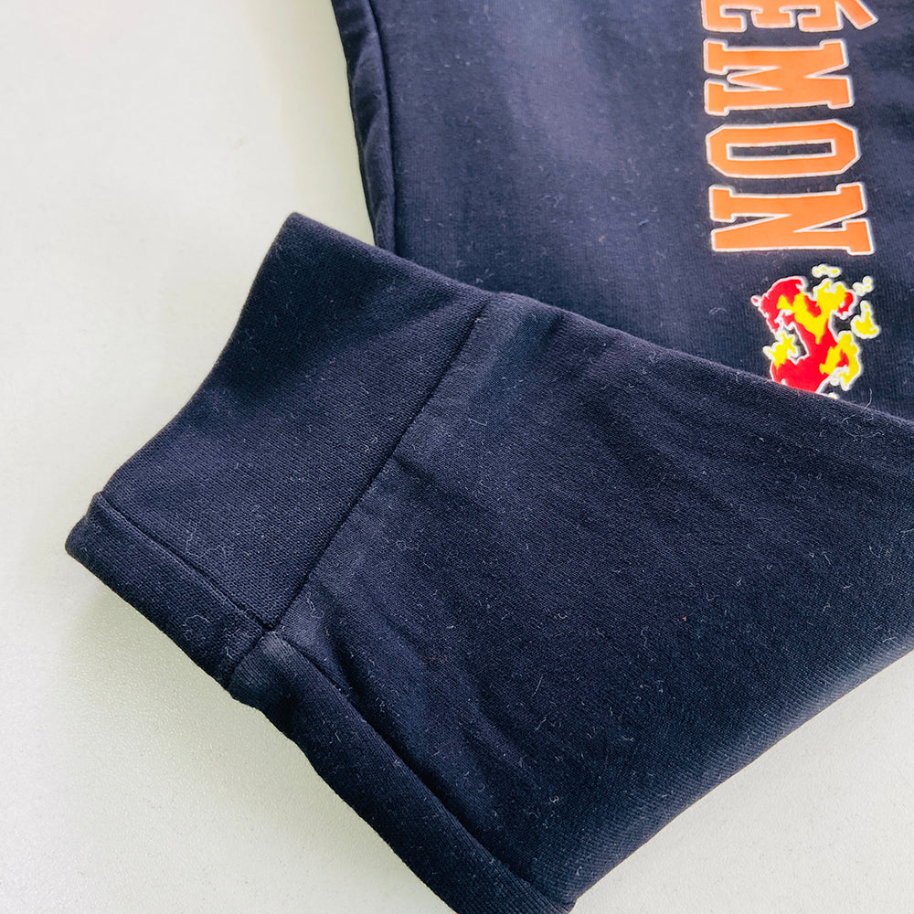 Kids Elastic Waist Fleece Lining Cotton Trouser