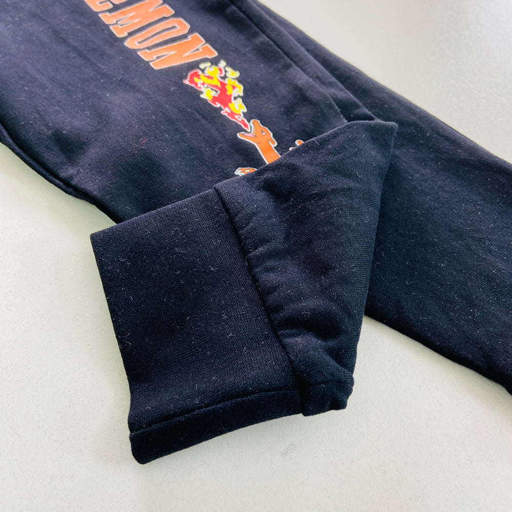 Kids Elastic Waist Fleece Lining Cotton Trouser