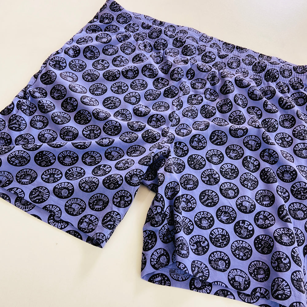 Men's Printed Side Pocket Cotton Pajama Shorts