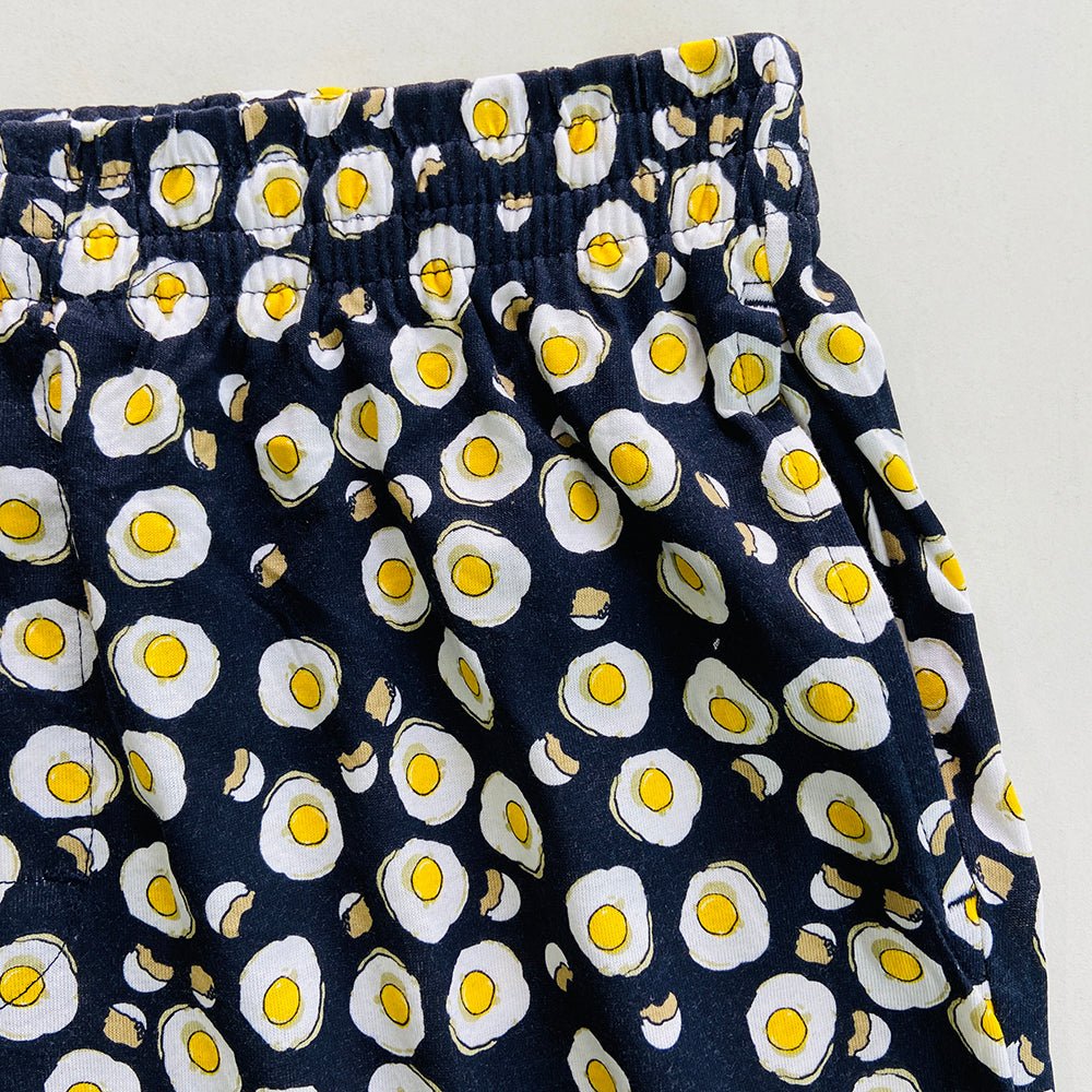 Men's Printed Side Pocket Cotton Pajama Shorts