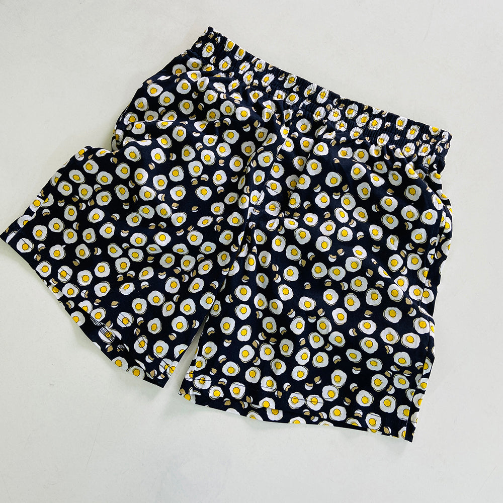 Men's Printed Side Pocket Cotton Pajama Shorts