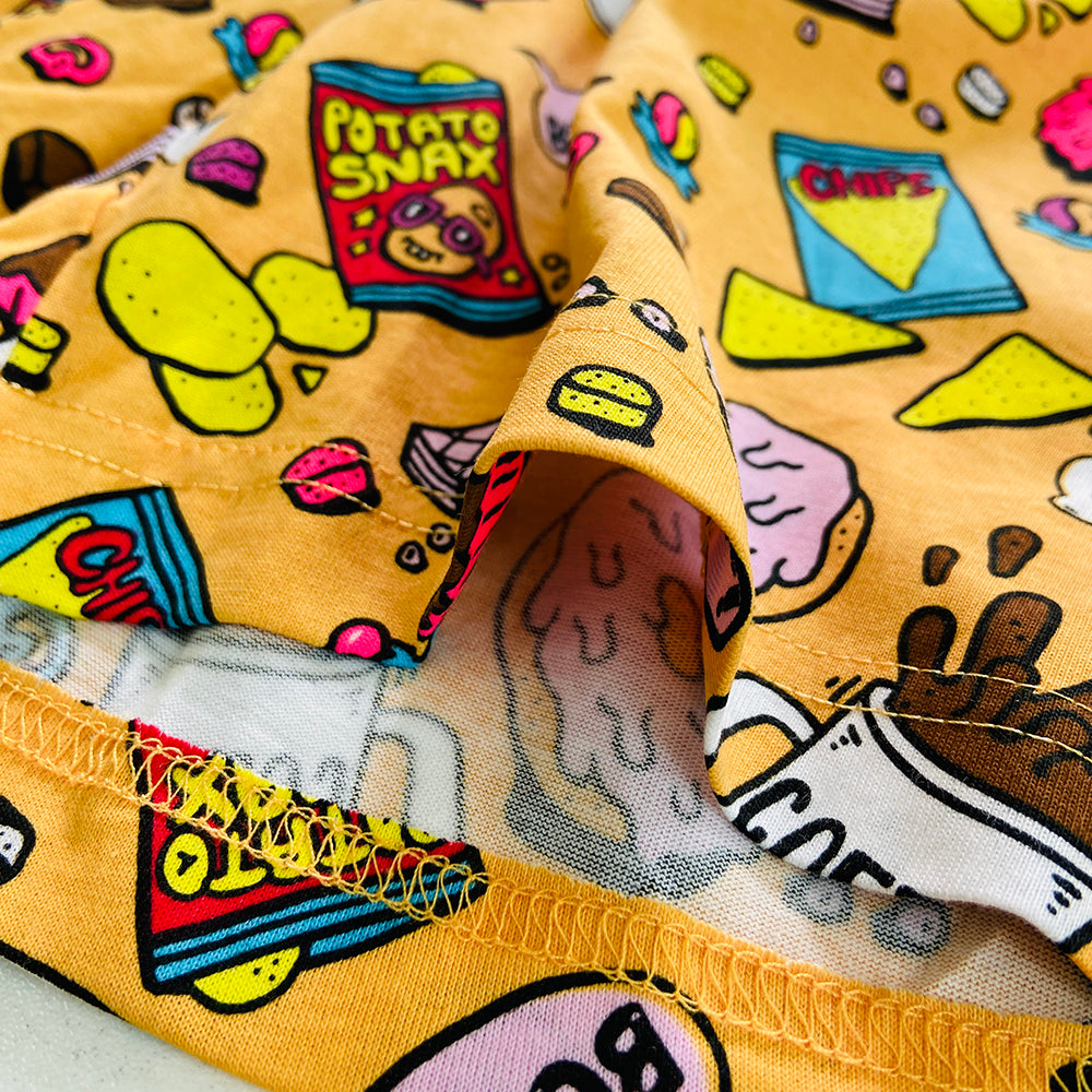 Men's Printed Side Pocket Cotton Pajama Shorts