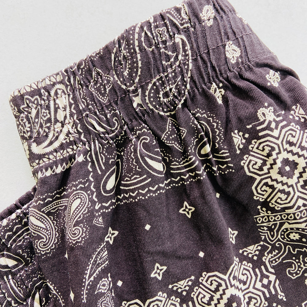 Men's Printed Side Pocket Cotton Pajama Shorts