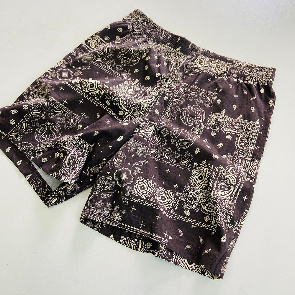 Men's Printed Side Pocket Cotton Pajama Shorts
