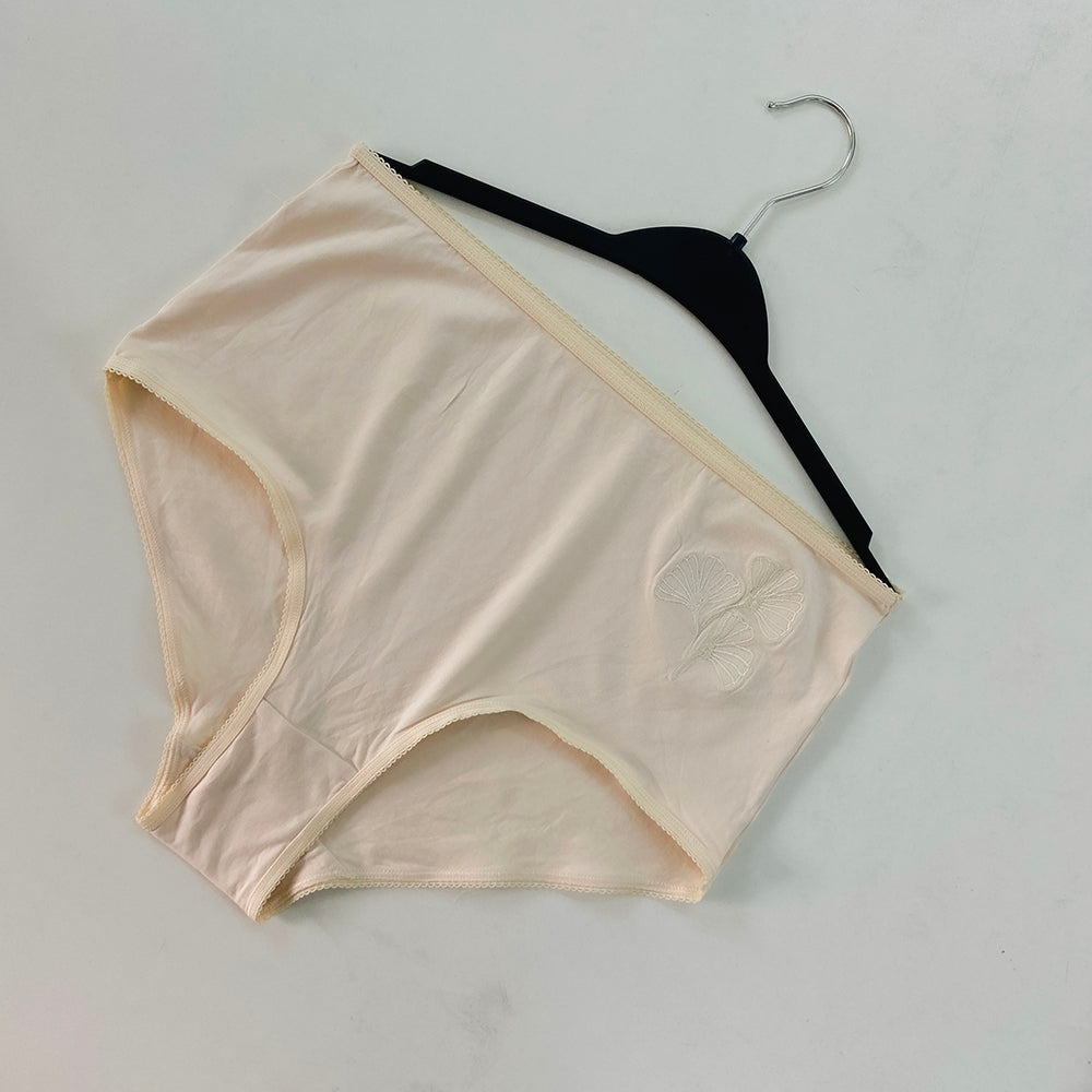 Pack of 3 Ladies Mid Rise Embroidered Cotton Brief Panty