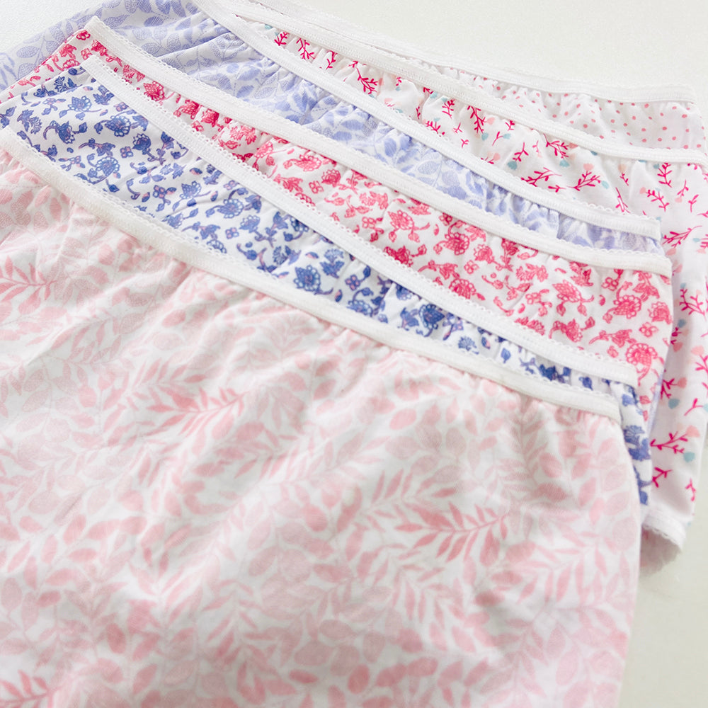 Pack of 4 Ladies High Waisted Full Back Coverage Printed Brief Panty