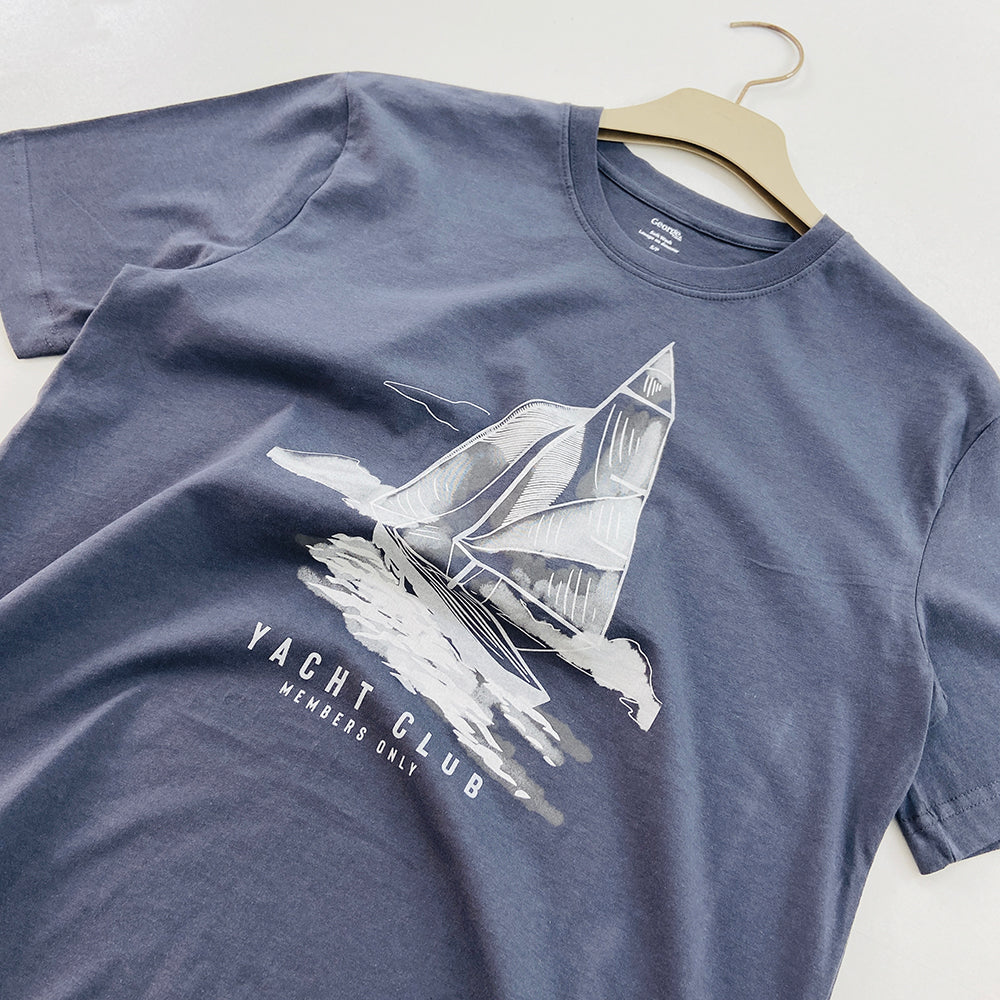 Mens Short Sleeve Crew Neck Graphic Print T-Shirt