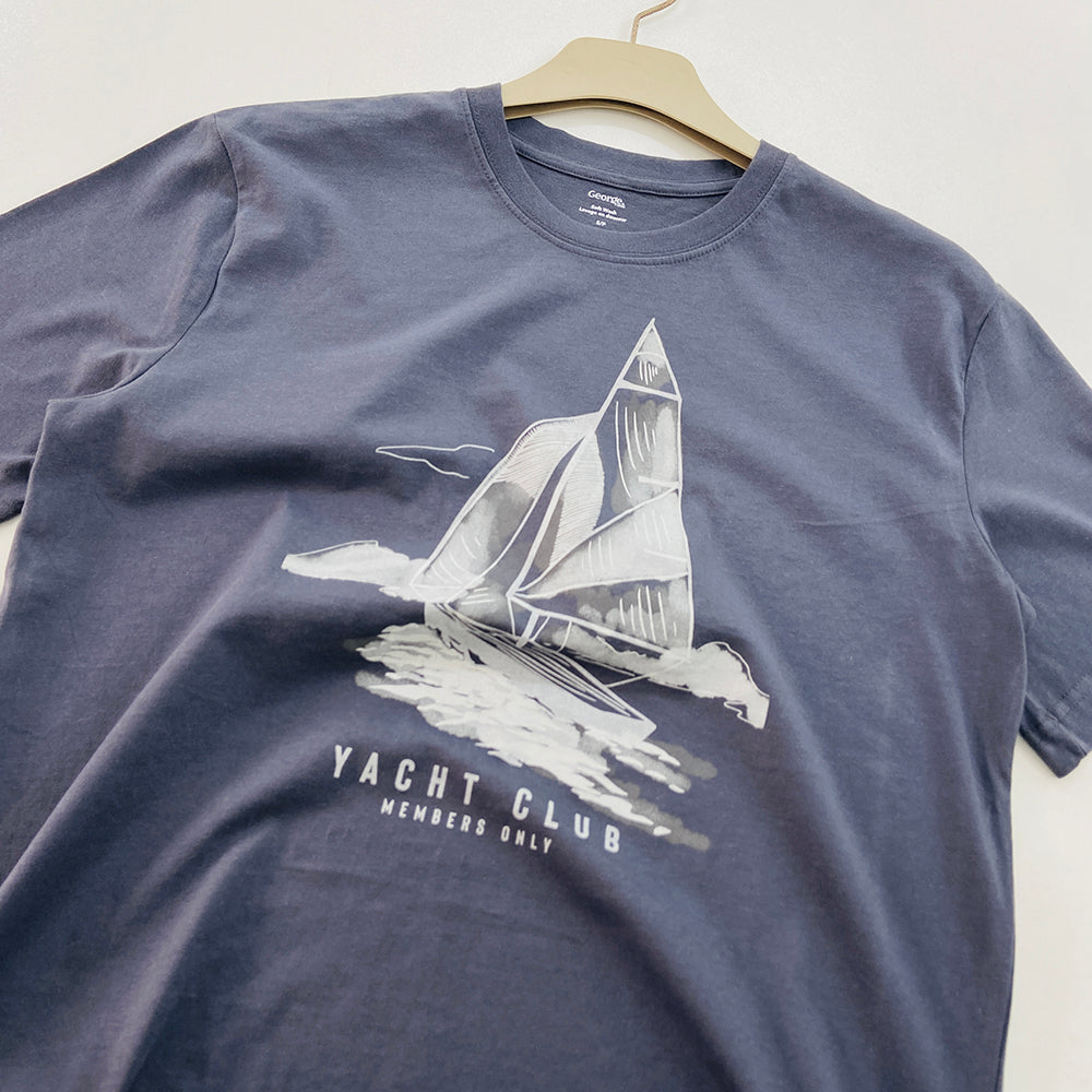 Mens Short Sleeve Crew Neck Graphic Print T-Shirt