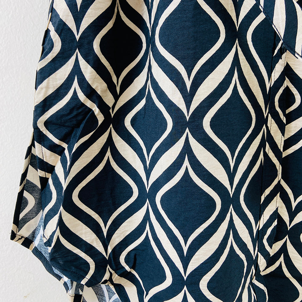 Womens Full Sleeve Abstract Midi Length Shirt Dress