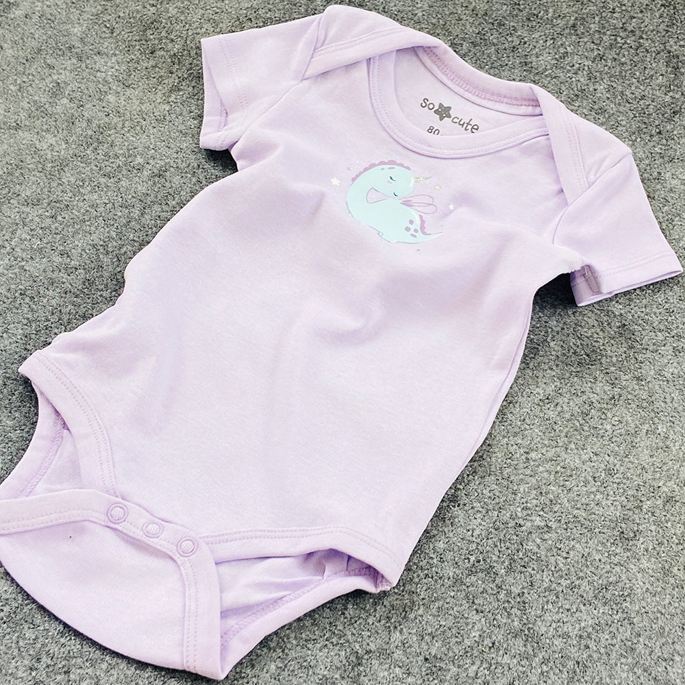 Pack of 3 Multicolor Half Sleeve Organic Cotton Baby Romper Combo