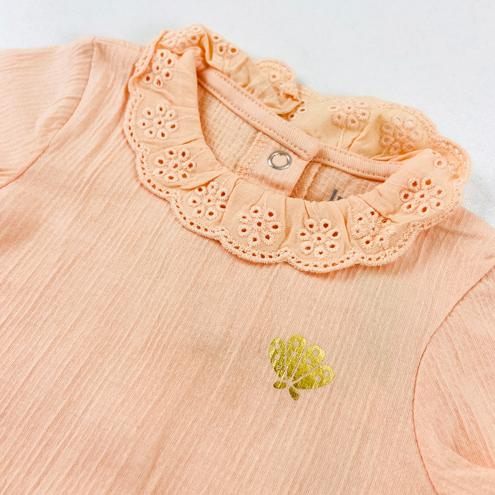 Infant and Toddler Girl Baby Short Sleeve Cotton Bodysuit