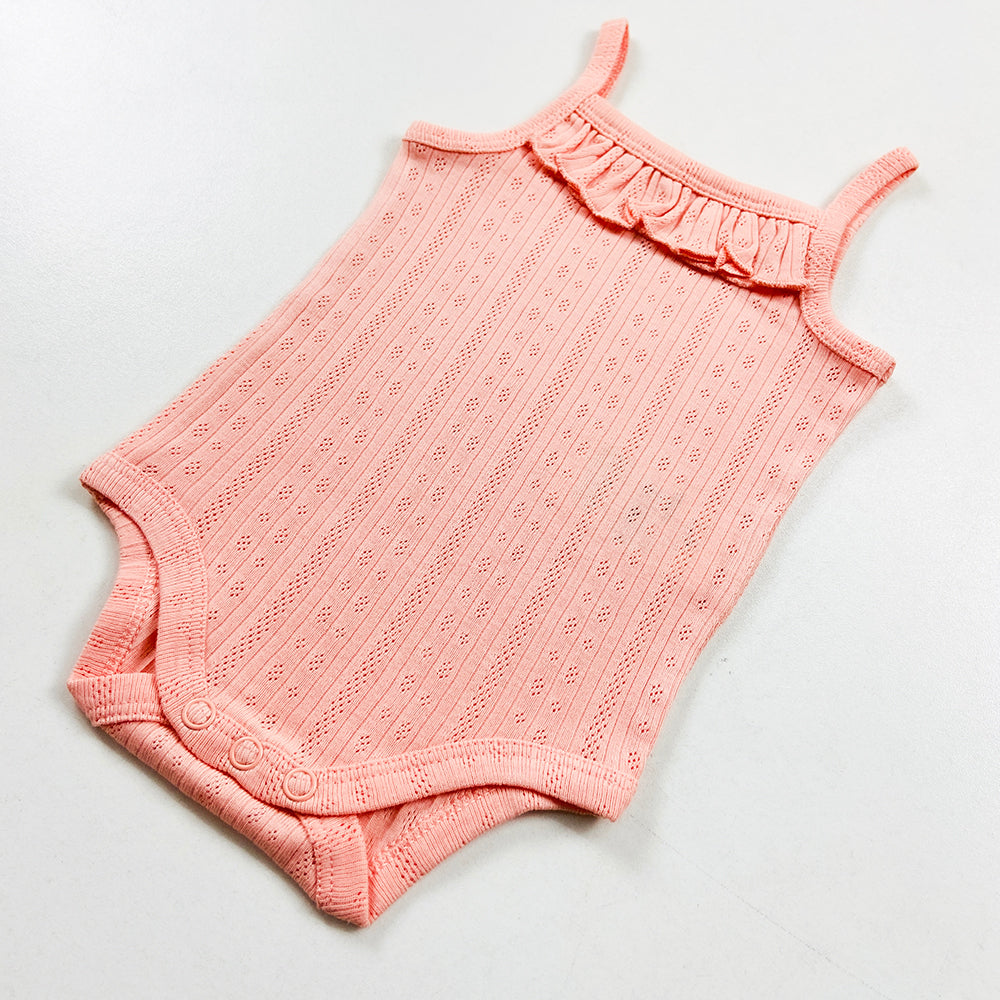 Infant and Toddler Girl Baby Sleeveless Cotton Romper Bodysuit