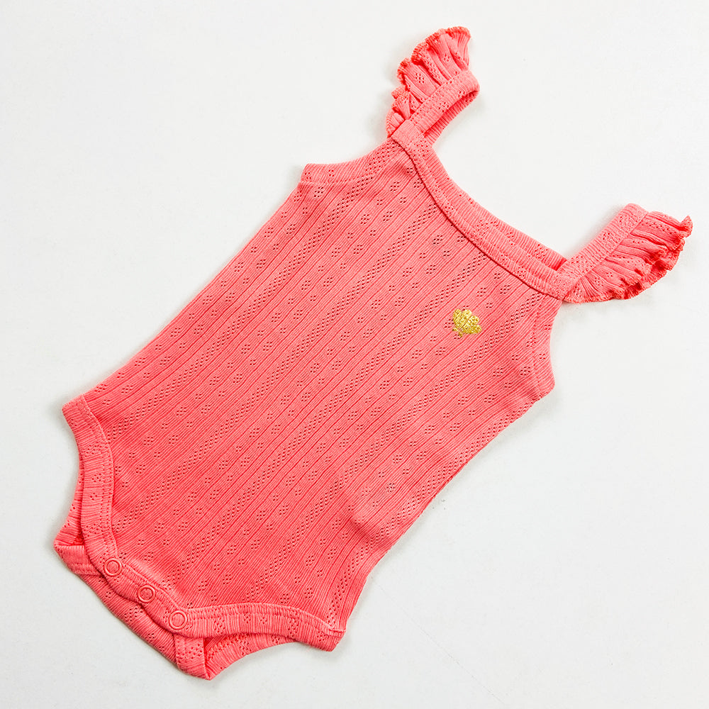 Infant and Toddler Girl Baby Sleeveless Cotton Romper Bodysuit