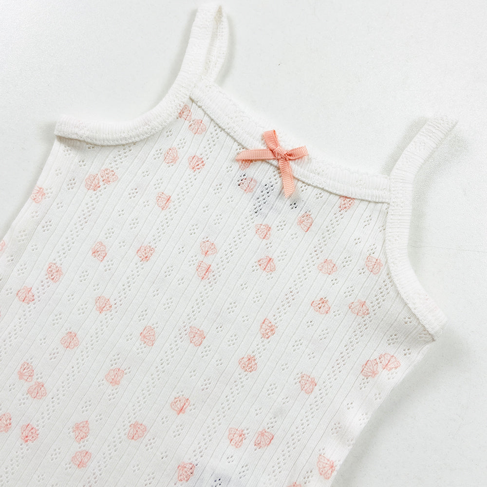 Infant and Toddler Girl Baby Sleeveless Cotton Romper Bodysuit