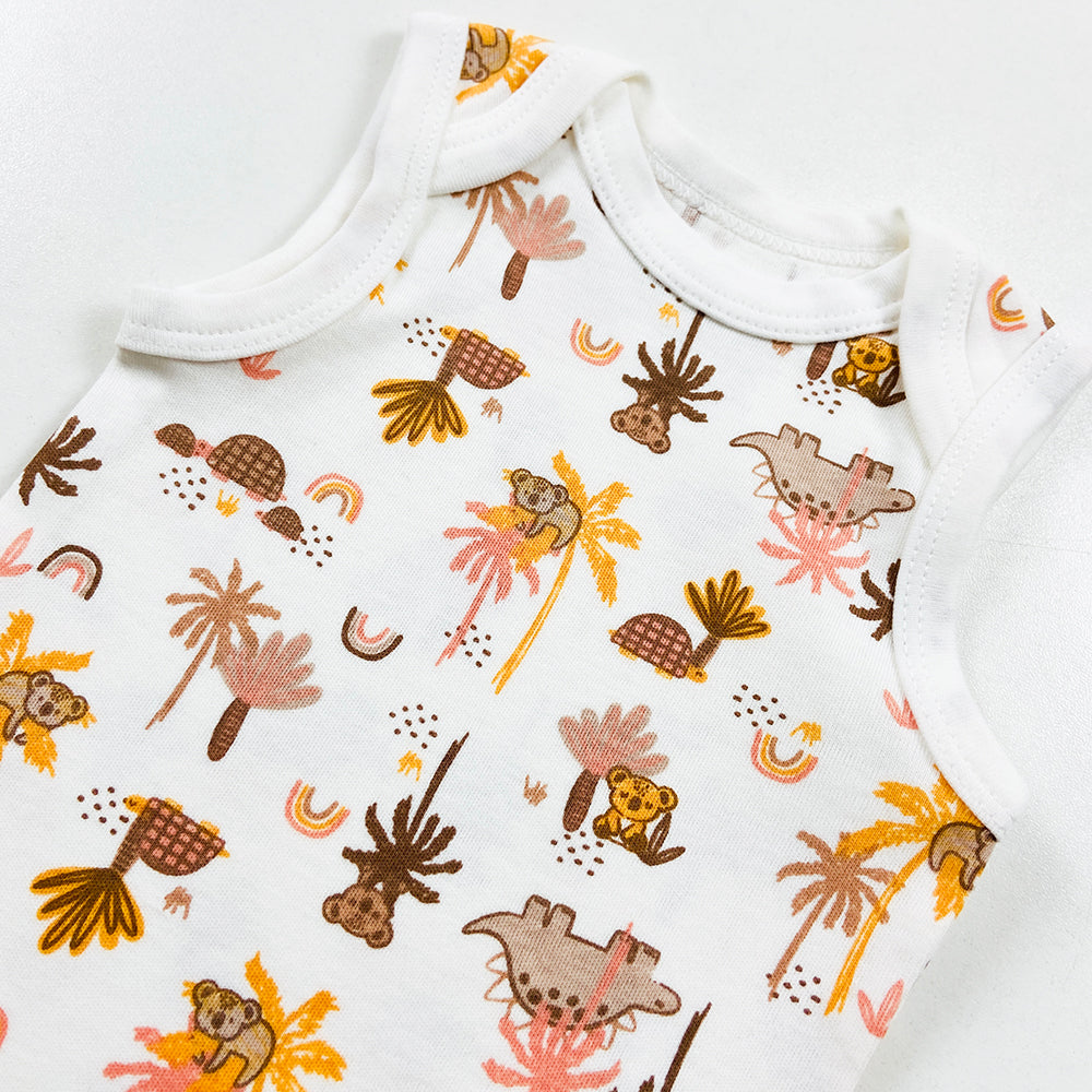 Infant and Toddler Baby Sleeveless Cotton Romper Bodysuit