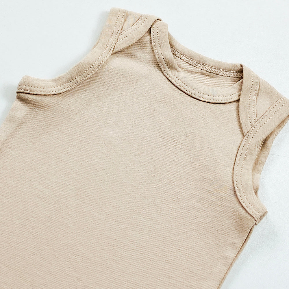 Infant and Toddler Baby Sleeveless Cotton Romper Bodysuit