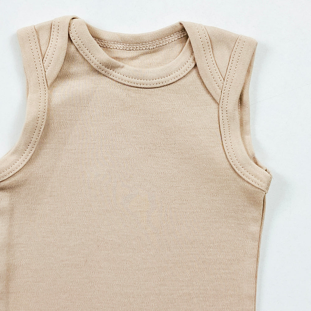 Infant and Toddler Baby Sleeveless Cotton Romper Bodysuit