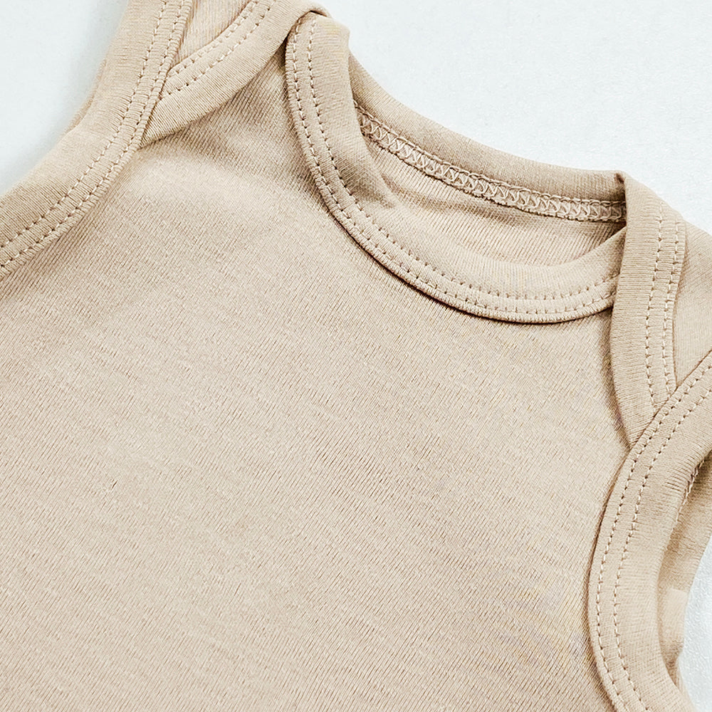 Infant and Toddler Baby Sleeveless Cotton Romper Bodysuit